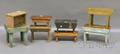 Eight Assorted Wood Crickets and Footstools