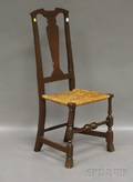 Queen Anne Stained Maple Side Chair with Spanish Feet