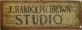 Joseph Randolph Brown 18611953 Painted Wood Doublesided Studio Sign