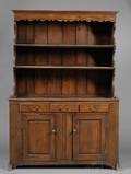Walnut Stepback Open Cupboard