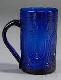 Cobalt Blown Molded Glass Mug