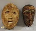 Two African Carved Wooden Masks