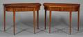 Pair of Federal Mahogany and Mahogany Veneer Card Tables
