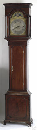 Philadelphia Chippendale mahogany tall case clock ca 1780