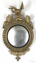 American or English Federal carved and giltwood girondole mirror ca 1800
