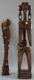Two Carved Wooden Ethnographic Figures