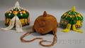 Three Yoruba Beaded Ceremonial Hats