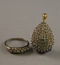 Two 14kt Gold and Diamond Jewelry Items