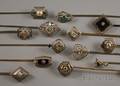 Thirteen Art Deco Stickpins