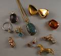 Group of Assorted Gold and Gemstone Jewelry