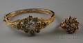 Two 14kt Gold and Diamond Jewelry Items
