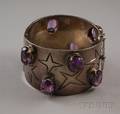Los Ballasteros Sterling Silver and Amethyst Bracelet