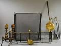 Group of Brass Fireplace and Hearth Items