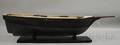 Blackpainted Wood Boat Hull Model