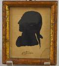 Giltwood Framed Miniature Cut Paper Silhouette of George Washington
