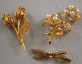 Three Gold Brooches