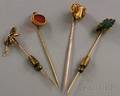 Four Antique Stickpins