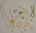 Small Group of Mostly Gold Jewelry
