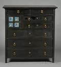 American Aesthetic Movement Tilemounted and Ebonized Chest of Drawers