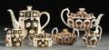 Eleven Royal Crown Derby Porcelain Teaware Items