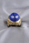 14kt Gold and Lapis Lazuli Ring
