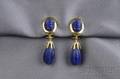 18kt Gold and Lapis Lazuli Earpendants Cellino