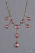 14kt Gold and Pink Tourmaline Necklace