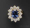 18kt Gold Sapphire and Diamond Ring