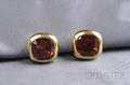 18kt Gold and Spessartite Garnet Earclips