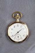 Antique 18kt Rose Gold Open Face Minute Repeating Open Face Pocket Watch Brevet