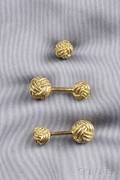 18kt Gold Love Knot Cuff Links and Tie Tack Schlumberger Tiffany  Co