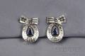 14kt Gold Sapphire and Diamond Earclips Tiffany  Co