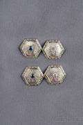 Sapphire and Diamond Cuff Links