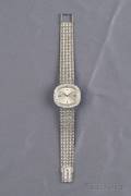 Ladys 18kt White Gold and Diamond Orchid Wristwatch Rolex
