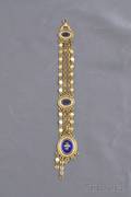 Antique 18kt Gold and Enamel Partial Chatelaine