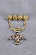 Antique 14kt Gold and Diamond Bird Brooch