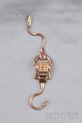 Retro 14kt Rose Gold Ruby and Diamond Wristwatch Paul Ditisheim