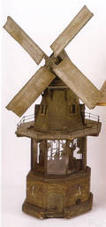 Pennsylvania folk art carved and painted mechanical windmill late 19th c