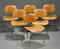 Six Charles Eames DCM Chairs