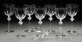 Eight Lalique Roxanne Wine Glasses