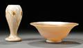 Vase and Bowl Attributed to Steuben