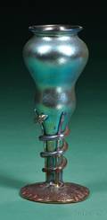 Art Nouveau Glass Vase Attributed to Loetz