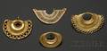 Four PreColumbian Gold Ear Ornaments