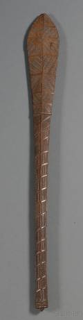 Polynesian Carved Wood Club