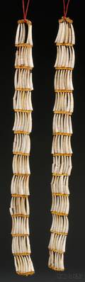Pair of Plains Dentalia Shell Ear Ornaments