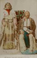 Color Tinted Photograph of Ute Chief Buckskin Charlie and Wife