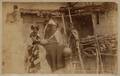 Cabinet Card Photograph of Zuni Girls in Front of a Pueblo