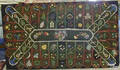 American Victorian wool needlepoint table cover