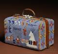 Rare and Historic Plains Pictorial Beaded Suitcase