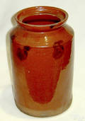 Pennsylvania redware canister 19th c